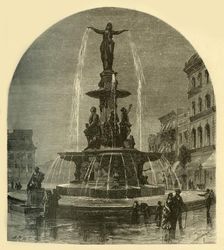 The Tyler-Davidson Fountain 1874. Creator: John Filmer