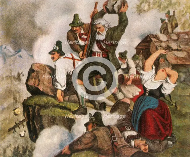 The Tyrolean struggle for freedom, 1809, (1936). Creator: Unknown.