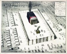 The Tabernacle in the Wilderness, and plan of the encampment, 1850