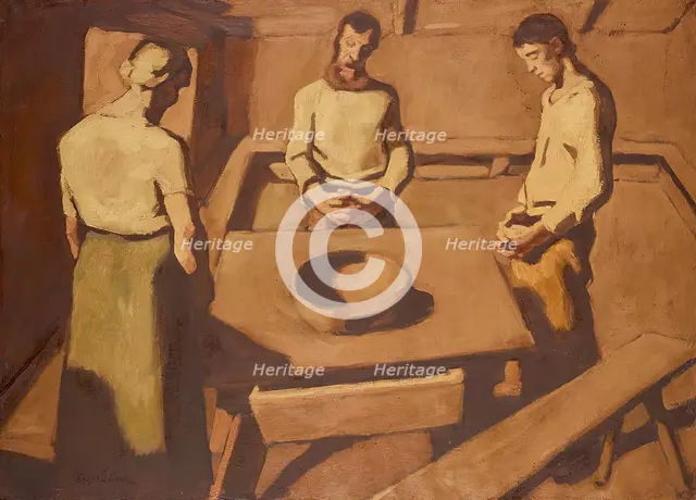 The table prayer, after 1923. Creator: Albin Egger-Lienz.