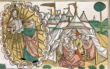 The tables of the law engraving in the Nuremberg Bible, 1483
