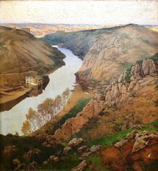 The Tagus River in Toledo, 1908. Creator: Angel Andrade