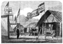 The Taeping Rebellion in China: entrance to Ching-Wang's tent, Soo-Chow, 1864. Creator: Unknown