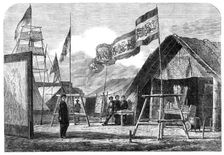 The Taeping Rebellion in China: entrance to Ching-Wang's tent, Soo-Chow, 1864. Creator: Unknown
