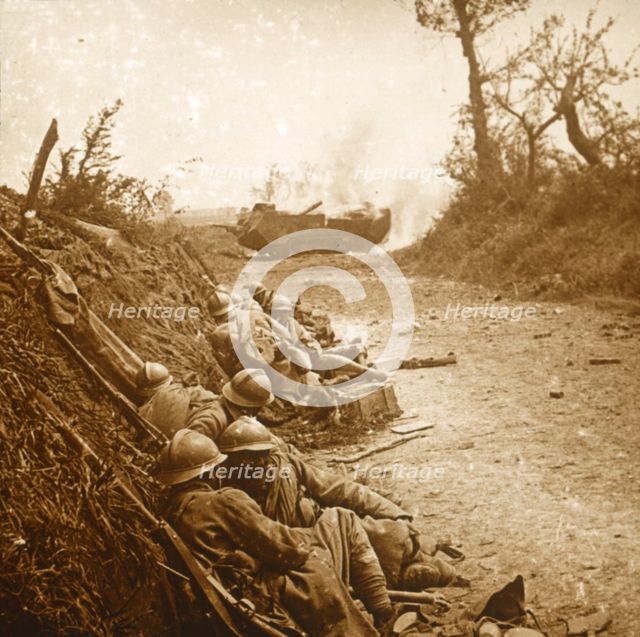 The taking of Courcelles, northern France, June 1918. Artist: Unknown.
