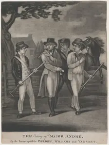 The Taking of Major André by the Incorruptible Paulding, Williams and Vanvert, Jul..., July 4, 1812. Creators: Unknown, T. W. Freeman, John Paulding