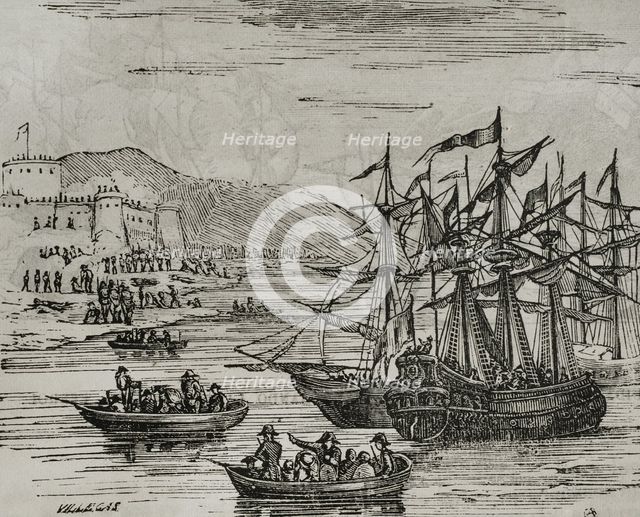 The Taking of Menorca, November 7, 1798, (1851).  Creator: Unknown.