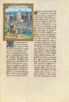 The Taking of Nevele; Livre des faits de Jacques de Lalaing, about 1530. Creator: Master of the Getty Lalaing