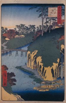 The Takinogawa in Oji (One Hundred Famous Views of Edo), 1856-1858. Artist: Hiroshige, Utagawa (1797-1858)