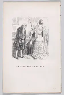 The Tailor and the Fairy from The Complete Works of Béranger, 1836. Creator: Fournier & Perrotin