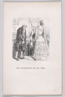 The Tailor and the Fairy from The Complete Works of Béranger, 1836. Creator: Fournier & Perrotin