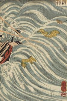 The Taira Ghosts Attacking Yoshitsune’s Ship, 1843-1845. Artist: Utagawa Kuniyoshi