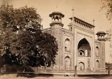 The Taj Mahal, Agra, India: entrance gate, c1900. Creator: Unknown