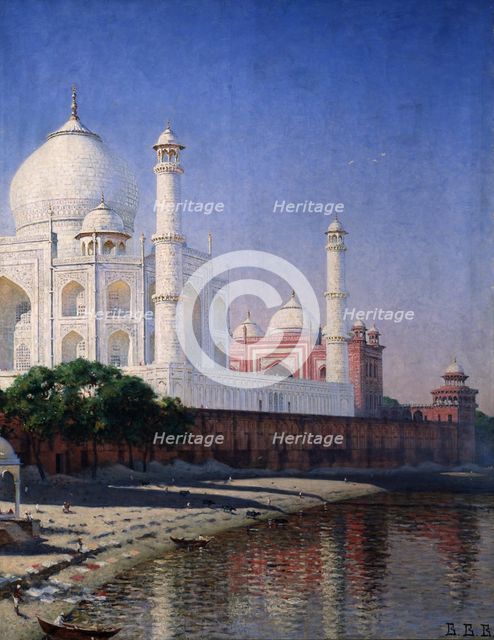 The Taj Mahal at Agra. Artist: Vereshchagin, Vasili Vasilyevich (1842-1904)