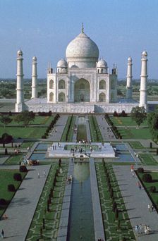 The Taj Mahal, from the top of the entrance gate, Agra, India