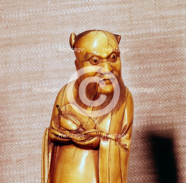 The Taoist Immortal, Chung Li Ch'Uan, Chinese Ivory, Ming Dynasty, 17th century. Artist: Unknown.