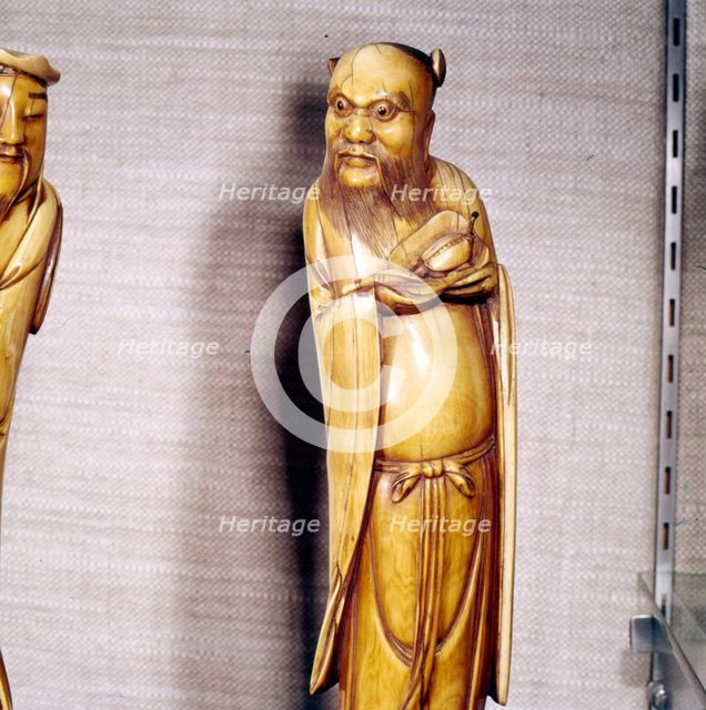 The Taoist Immortal, Chung Li Ch'Uan, Chinese Ivory, Ming Dynasty, 17th century. Artist: Unknown.