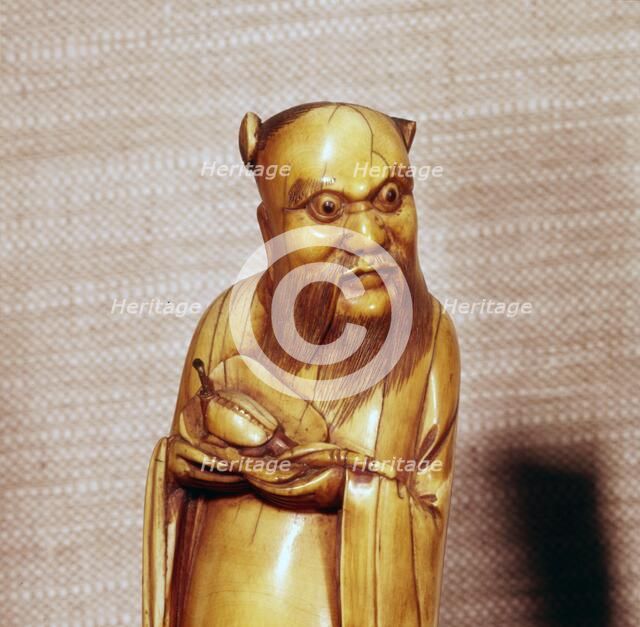 The Taoist Immortal, Chung Li Ch'Uan, Chinese Ivory, Ming Dynasty, 17th century. Artist: Unknown.