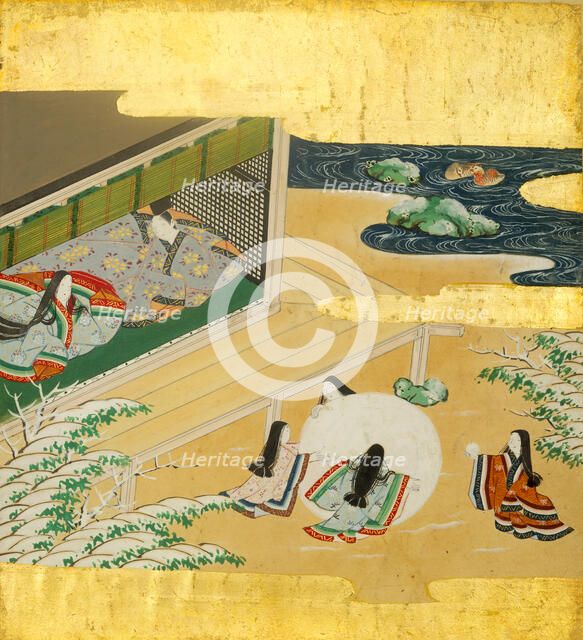 The Tale of Genji (Genji Monogatari), 17th century. Creator: Shoren'in Sonjun Shinno.