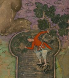 The Tale of the Man in the Well from the Iyar-i Danish (Touchstone of Wisdom)..., late 10th cent. Creator: Unknown