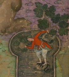 The Tale of the Man in the Well from the Iyar-i Danish (Touchstone of Wisdom)..., late 10th cent. Creator: Unknown