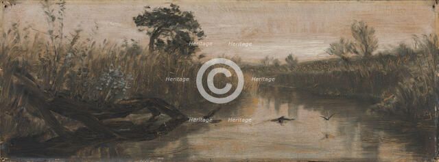 "The tall pipes with the swaying, soft tufts, and the reeds [...], and the crooked elm..., 1890. Creator: August Jerndorff.