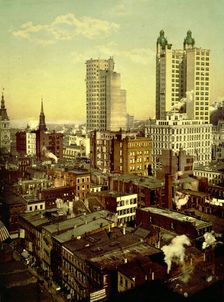 The Tallest buildings in the world, New York City, c1901. Creator: Unknown