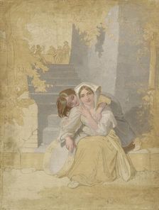 The tamborine 1820-1885. Artist: Penry Williams