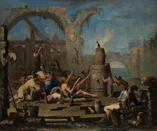 The Tame Magpie, ca. 1707-8. Creator: Alessandro Magnasco