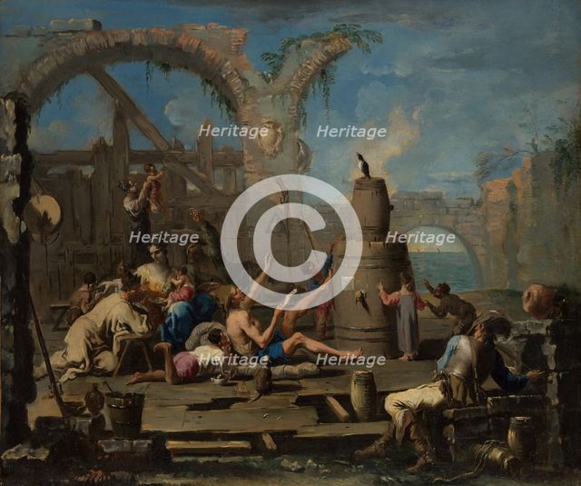 The Tame Magpie, ca. 1707-8. Creator: Alessandro Magnasco.
