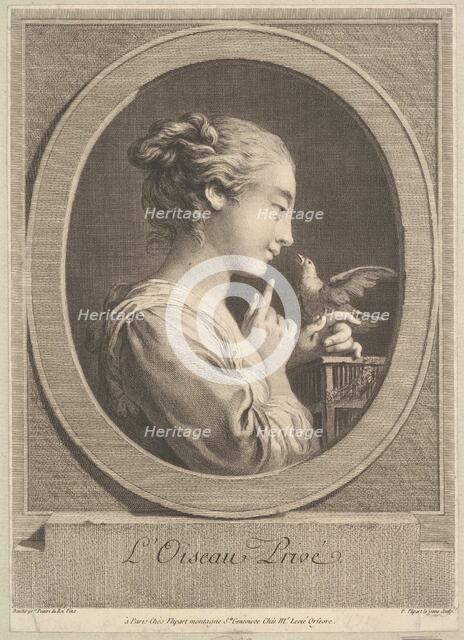 The Tamed Bird, ca. 1769. Creator: Jean Jacques Flipart.