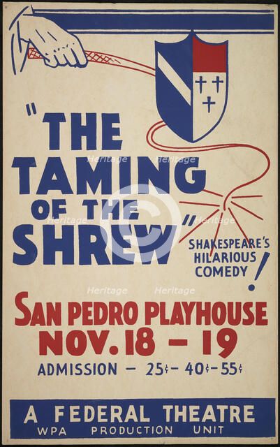 The Taming of the Shrew, San Antonio, 1936. Creator: Unknown.