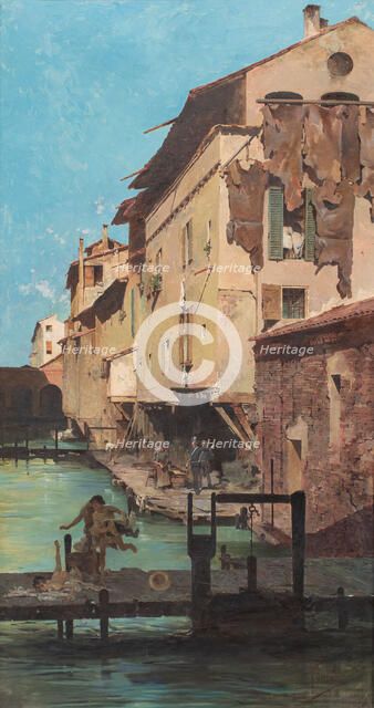 The tanneries of Via Capo di Lucca. Creator: Faccioli, Raffaele (1845-1916).