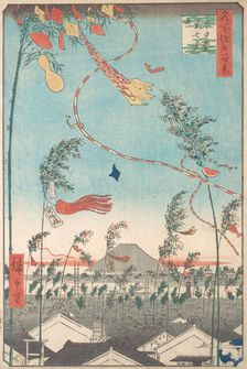 The Tanabata Festival, from the series One Hundred Famous Views of Edo , 1857., 1857. Creator: Ando Hiroshige