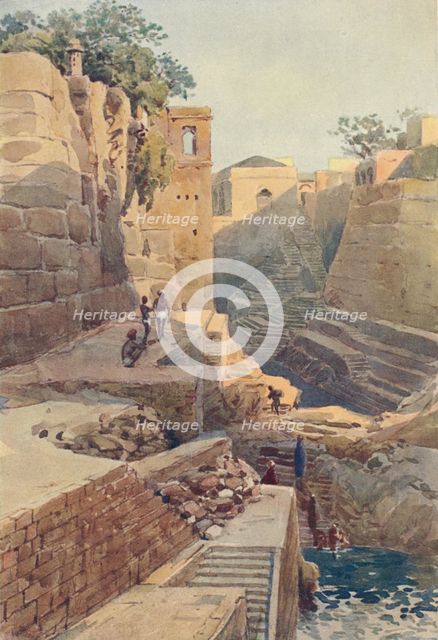 'The Tank at the Back of the Dargah, Ajmere', c1880 (1905). Creator: Alexander Henry Hallam Murray.
