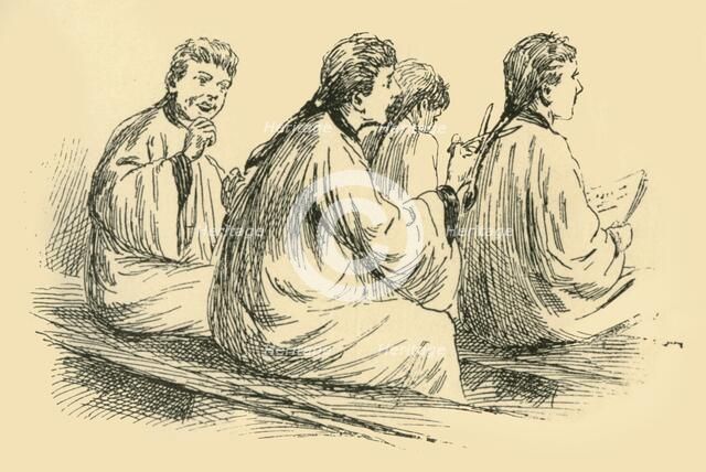 'The tantalising pigtail', (1907).  Creator: Unknown.