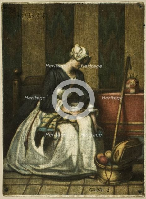 The Tapestry Worker, 1743. Creator: Jacques Fabian Gautier Dagoty.
