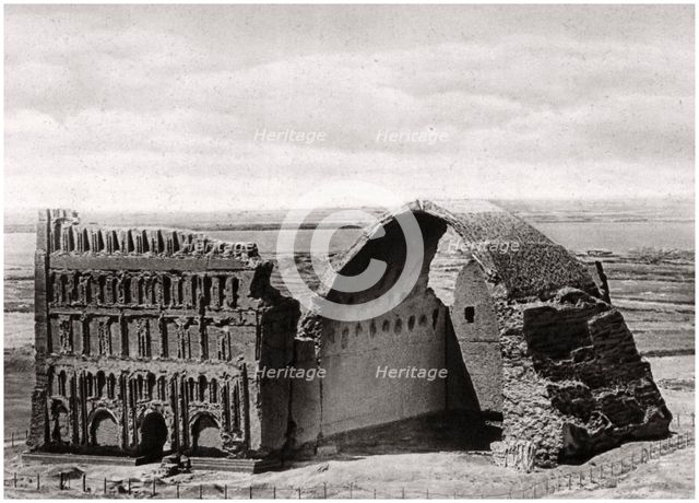 The Taq-i Kisra from the air, Ctesiphon, Iraq, 1925. Artist: A Kerim