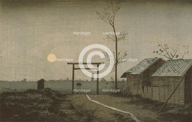 The Taro Inari Shrine in the Asakusa Ricefields, 1877. Creator: Kobayashi Kiyochika.