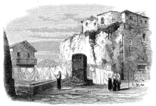 The Tarpeian Rock, Rome, 1864. Creator: Mason Jackson