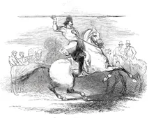 The "Tartar Soldier", in Hyde Park, 1844. Creator: Unknown