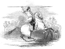 The "Tartar Soldier", in Hyde Park, 1844. Creator: Unknown