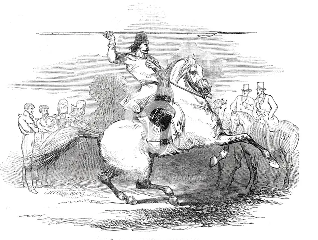 The "Tartar Soldier", in Hyde Park, 1844. Creator: Unknown.