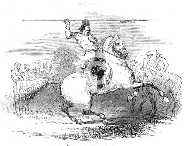 The "Tartar Soldier", in Hyde Park, 1844. Creator: Unknown.