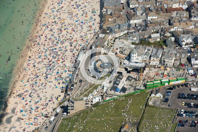 The Tate St Ives Art Gallery and Porthmeor Beach, St Ives, Cornwall, 2016. Creator: Damian Grady.