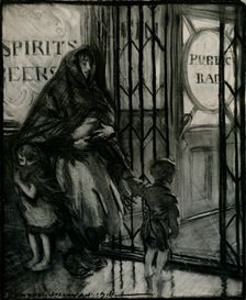 The Tavern Door 1916, (1917). Artist: Edmund Joseph Sullivan