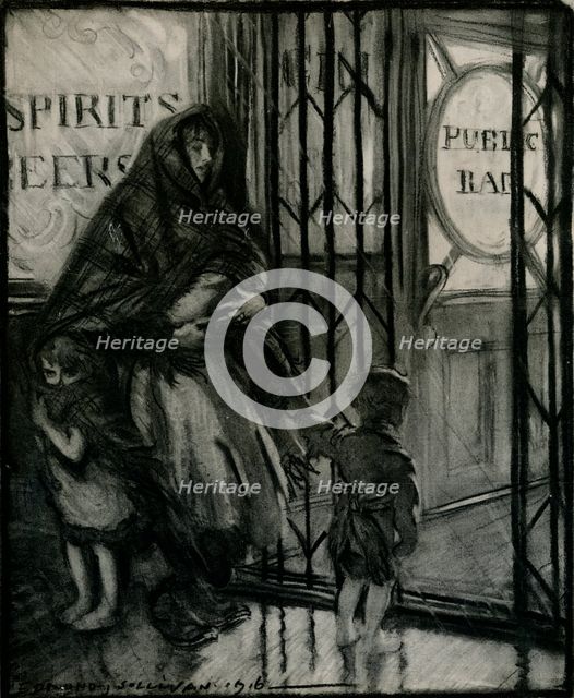 'The Tavern Door', 1916, (1917). Artist: Edmund Joseph Sullivan.