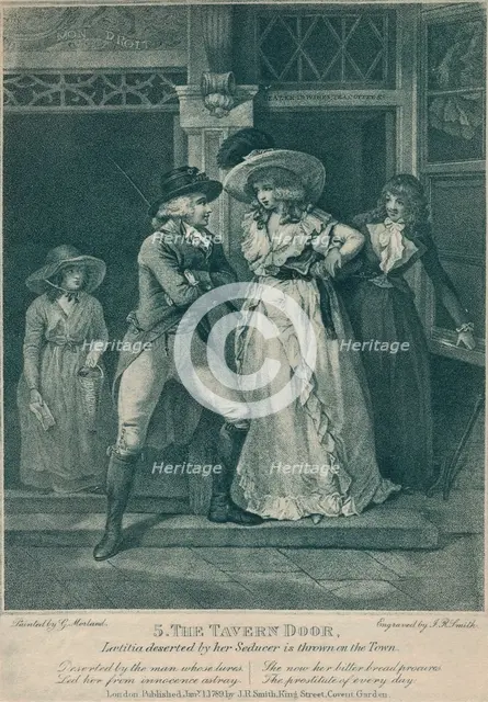 'The Tavern Door: Laetitia Deserted By Her Seducer is Thrown on the Town', 1789. Artist: Otto Limited.