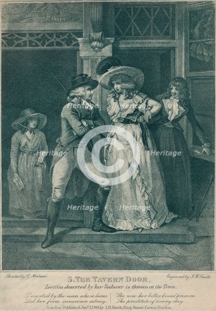 'The Tavern Door: Laetitia Deserted By Her Seducer is Thrown on the Town', 1789. Artist: Otto Limited.