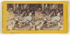 The Taxidermists after-dinner dream. \We thought all nature subservient to our will.\, 1870. Creator: Eugene S. M. Haines